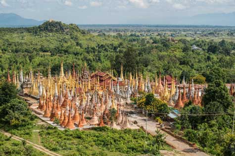 Indein Village in The Area of Inle Lake Myanmar