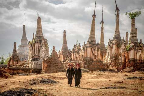 Indein Village in The Area of Inle Lake Myanmar