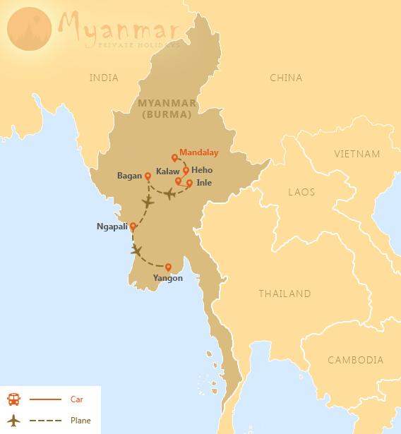 Family Adventure in Myanmar 12 days 11 nights