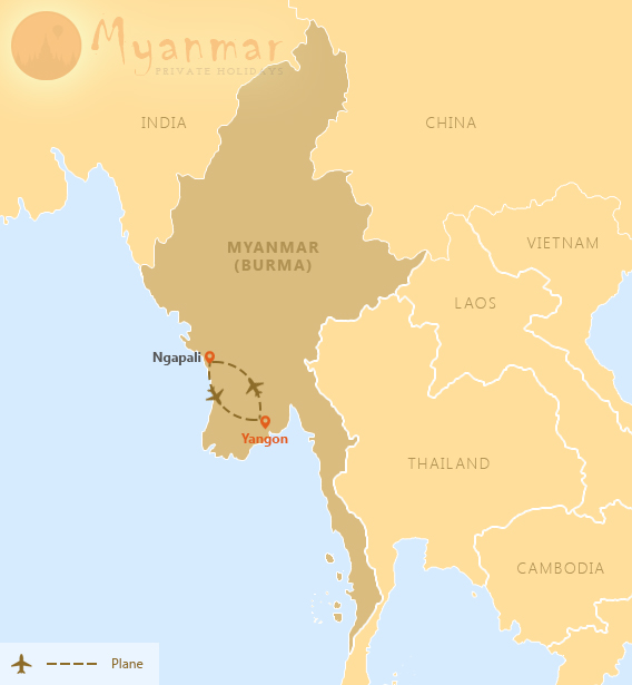 Ngapali Beach Break 4 Days 3 Nights