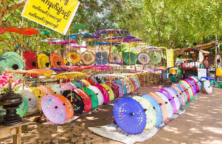 oil paper umbrella in Mandalay